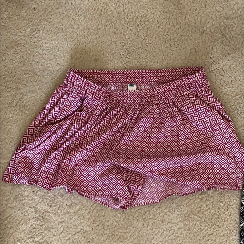Silk printed shorts